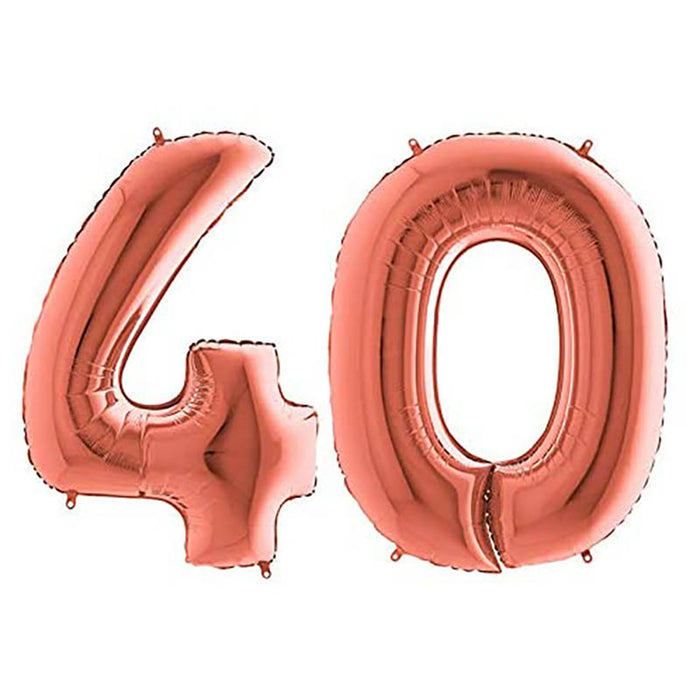 Riesenzahlen #40 Rosegold PartyMarty FM 40"/102 cm