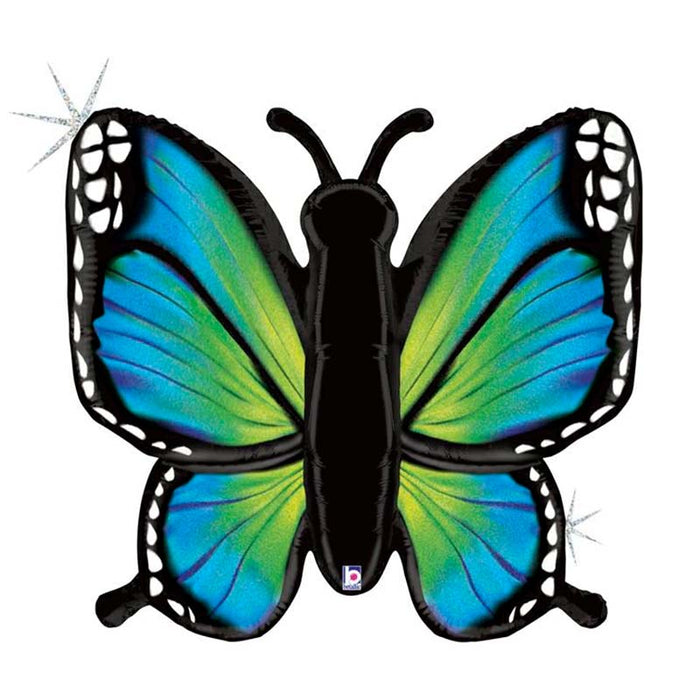 Folienballon Lose - Schmetterling Holo Blau FormIIG - HF2