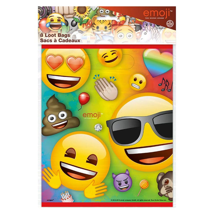 Geschenktüte PVC Emoji Regenbogen 8St.