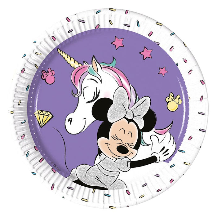 Pappteller Minnie Einhorn 20cm/8Stk.