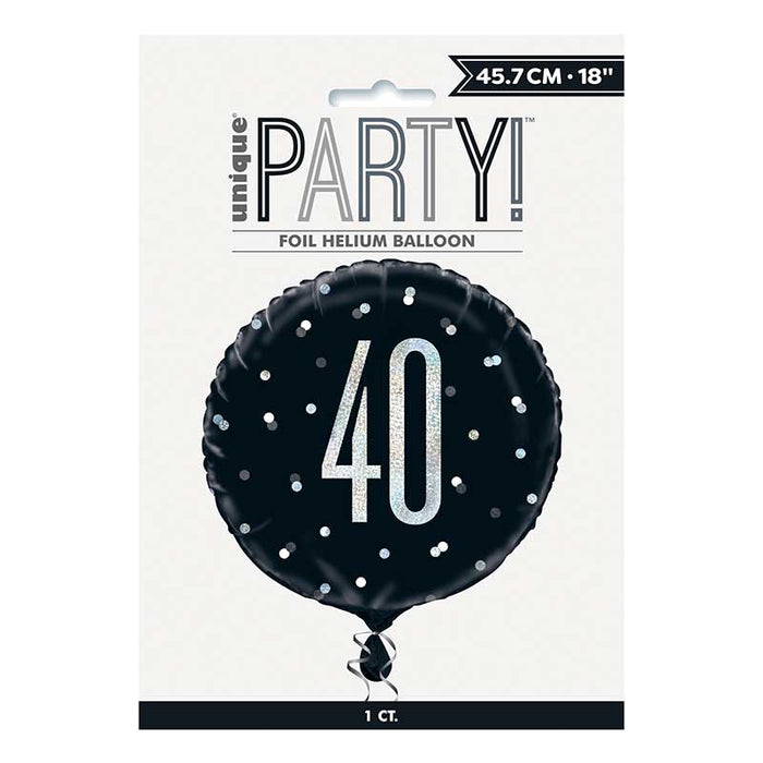 ABC18 Glitz #40 Rund Schwarz 50cm
