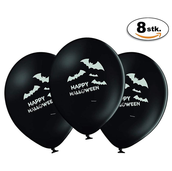 Luftballon Halloween Fledermäuse ca. 30/33cmØ/8St.