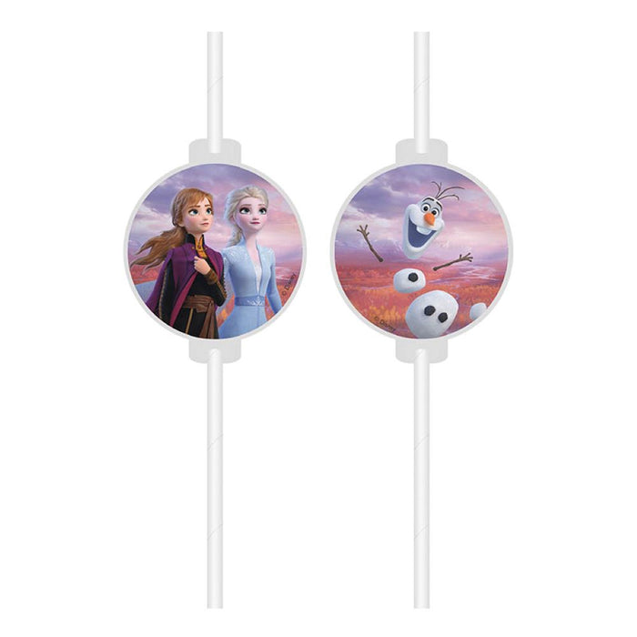 Strohhalm Papier Frozen II 4Stk.