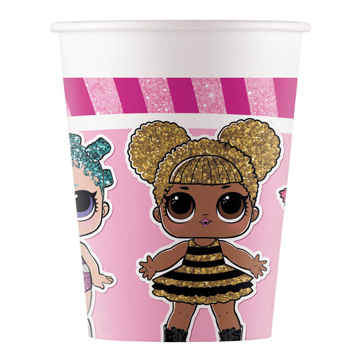 Pappbecher LOL Glitterati 200ml/8St.
