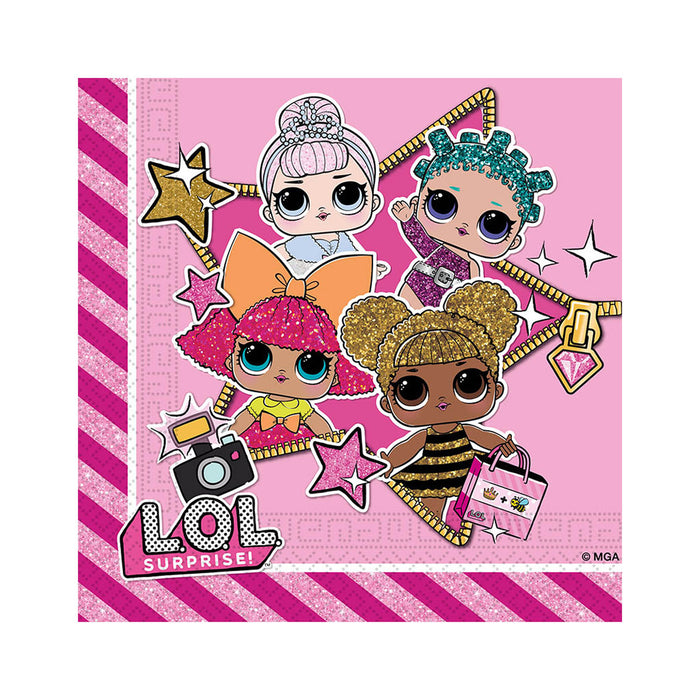 Servietten LOL Glitterati 20Stk/33x33cm
