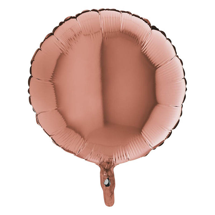 ABC18 Folienballon Uni | Ø 46 cm Rosegold