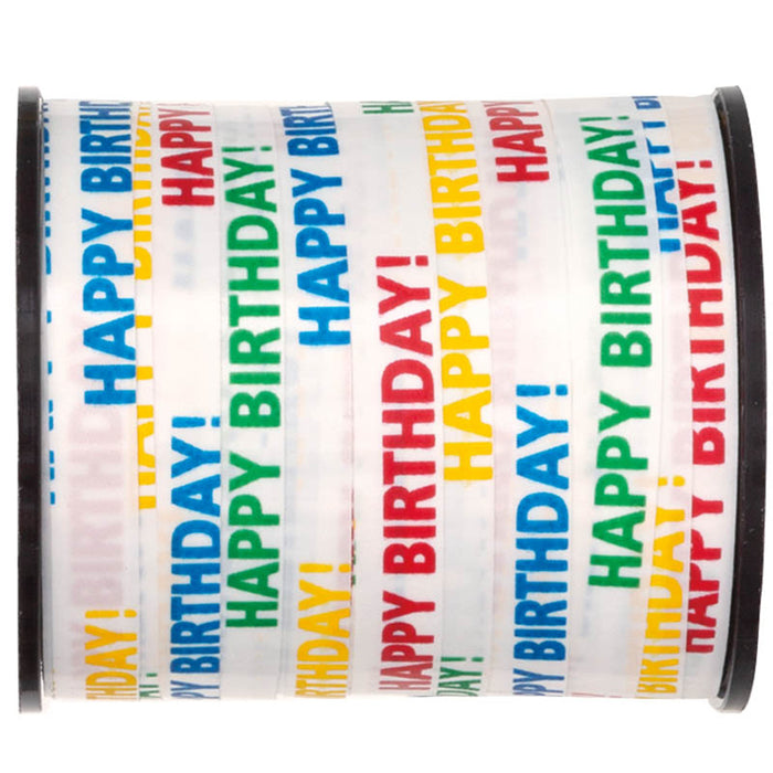Geschenkband Polyband 5mm/45m HappyBirthday
