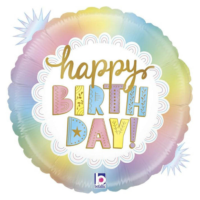 ABC18 Folienballon "Happy Birthday Opal" | Ø 46 cm