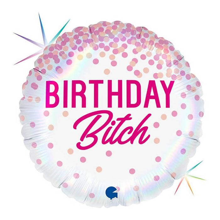 ABC18 Folienballon "Birthday Bitch" | Ø 46 cm
