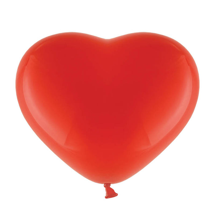 6 Herz Luftballons Ø 28cm | Rot