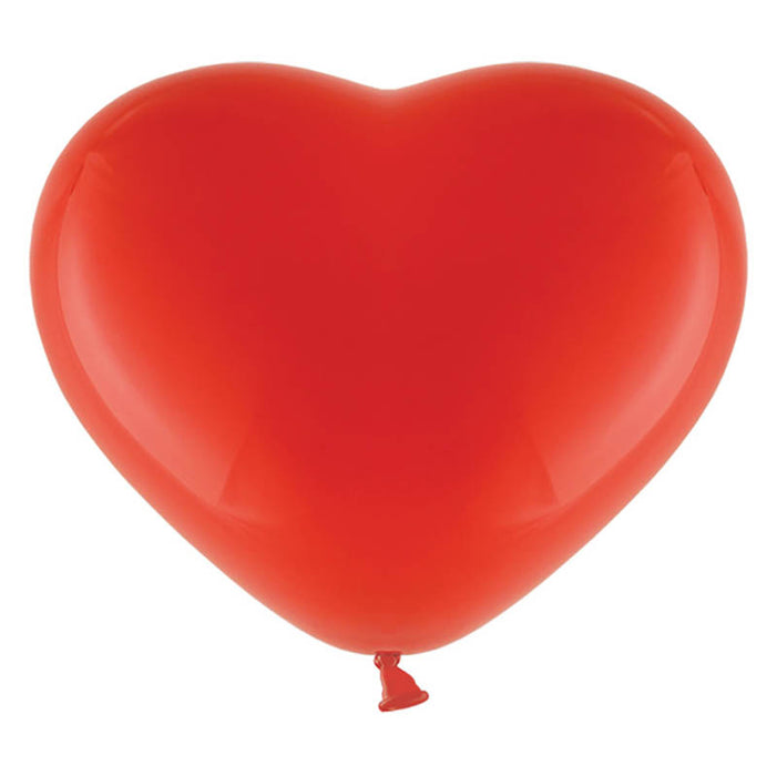 25 Stk. Herz Luftballon Ø 28cm | Rot