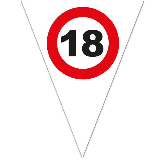 Wimpelkette PE Verkehrsschild #18 | ca. 5 m