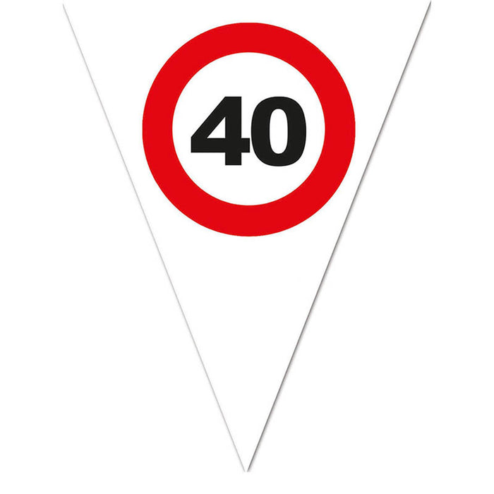 Wimpelkette PE Verkehrsschild #40 | ca. 5 m