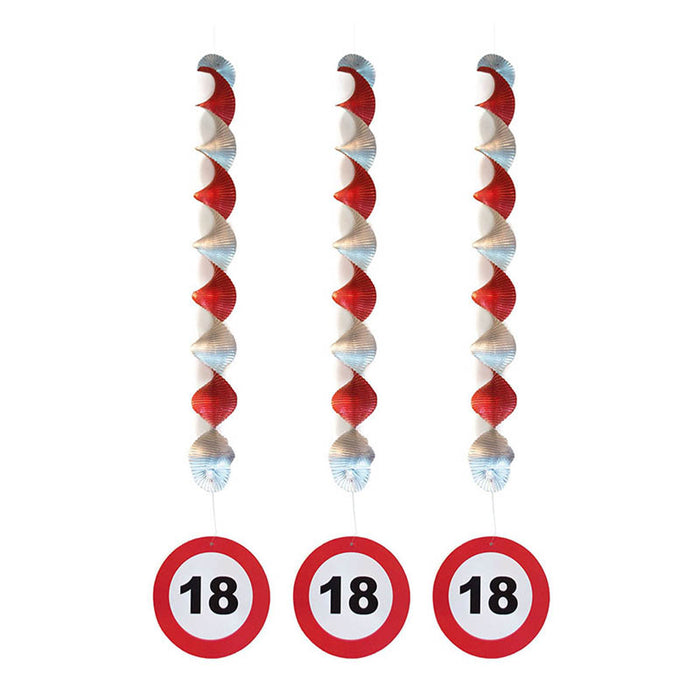 Hängedeko Verkehrsschild #18 | 3Stk.