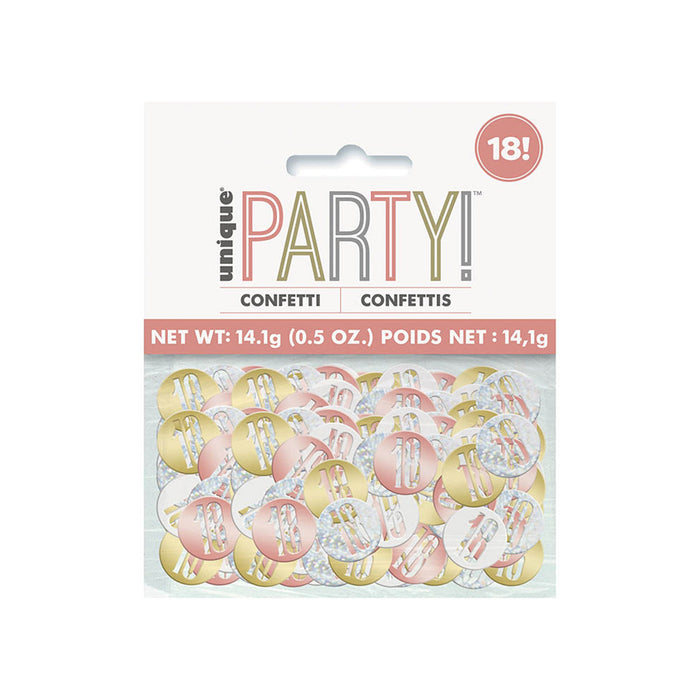 Konfetti Metall Happy Birthday Glitz 14g Rosegold #18