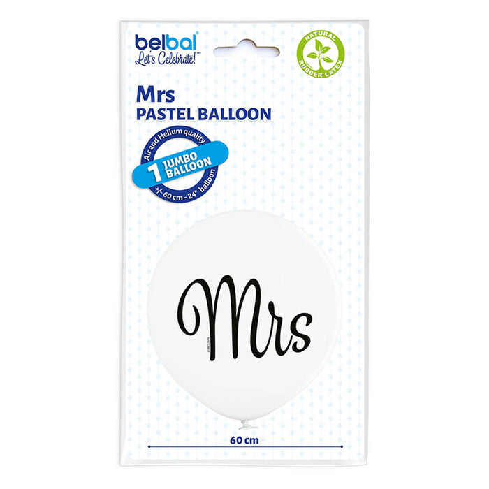 U175 Luftballon Ø 60cm/1Stk. |Weiß Mrs.