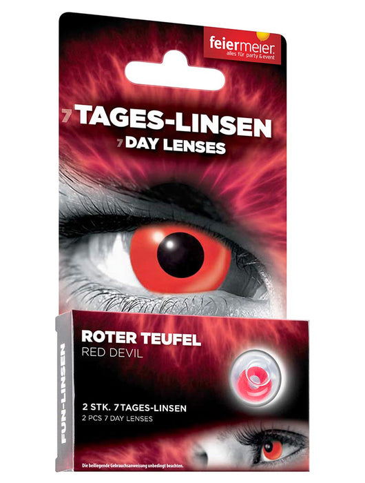 One Week Motiv Kontaktlinsen "Roter Teufel" | (w03)