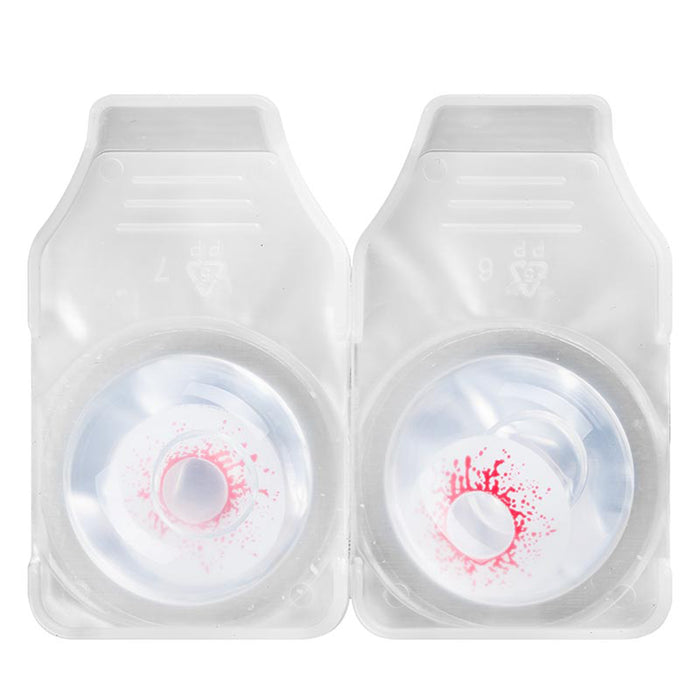 One Week Motiv Kontaktlinsen "Blutspritzer" | Rot (w67)