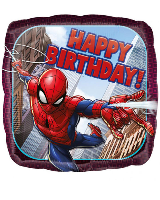 ABC18 Folienballon "Happy Birthday" Soiderman | Ø 45 cm