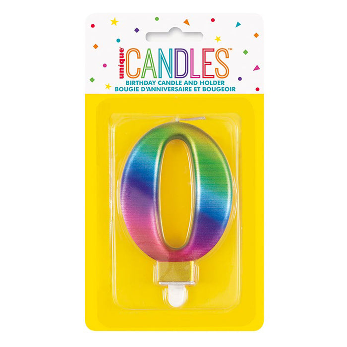 Kerzenzahl Regenbogen #0