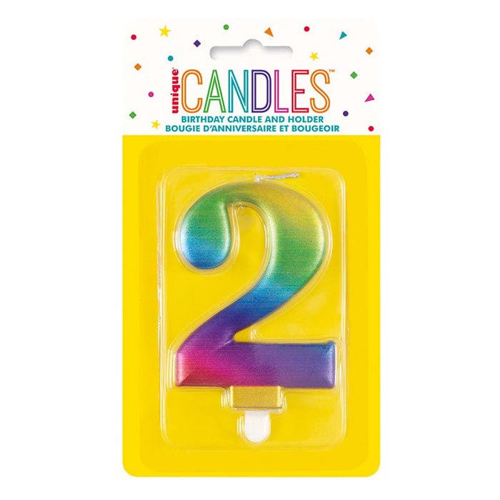 Kerzenzahl Regenbogen #2