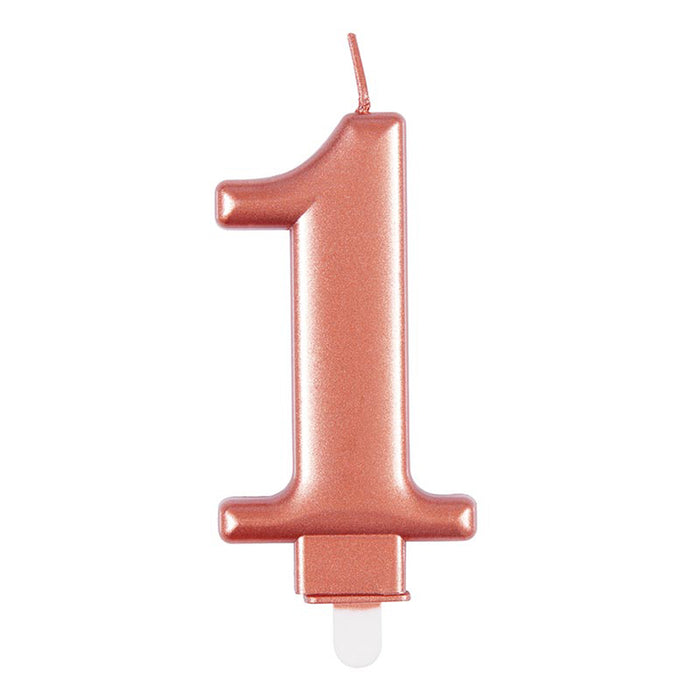 Kerzenzahl Rosegold #1