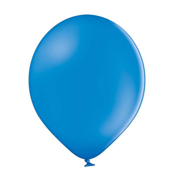 25 Stk. Luftballon Unifarben Ø 12cm | Mittelblau #012
