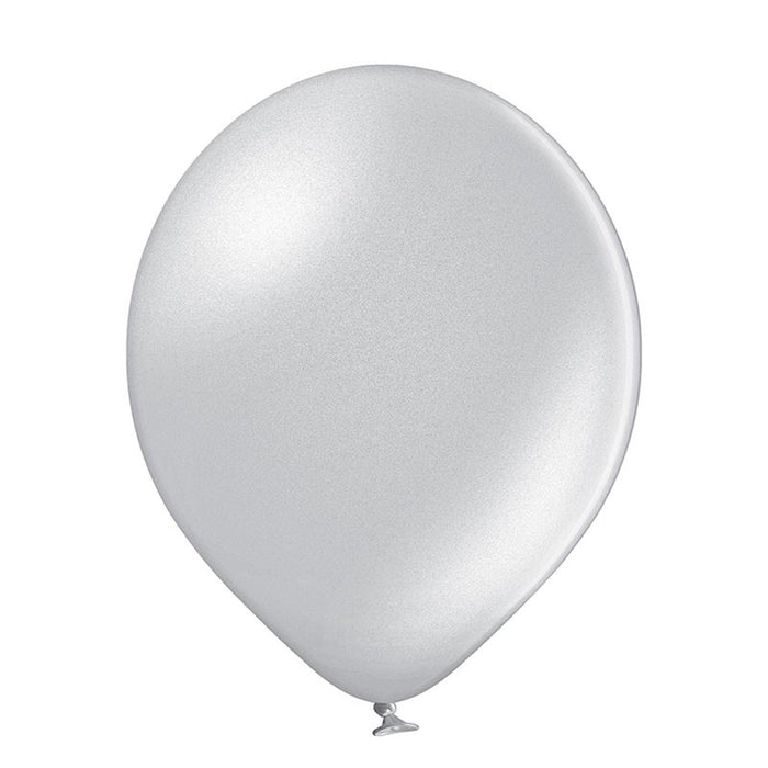 25 Stk. Luftballon Uni Metallic Ø 12cm | Silber