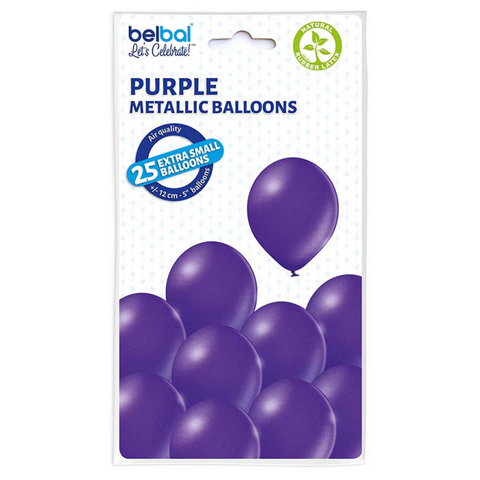 25 Stk. Luftballon Uni Metallic Ø 12cm | Lila #062