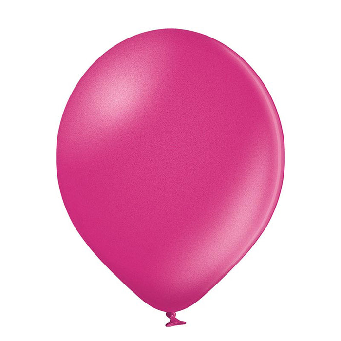 25 Stk. Luftballon Uni Metallic Ø 12cm | Fuchsia #064