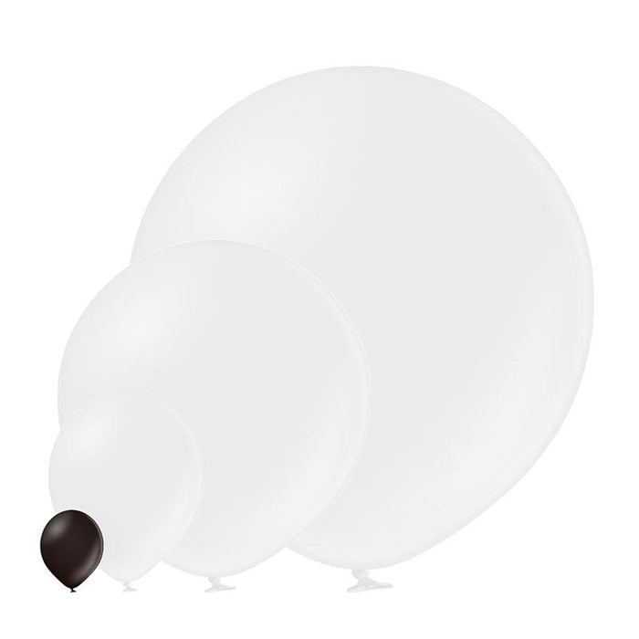 25 Stk. Luftballon Uni Metallic Ø 12cm | Schwarz