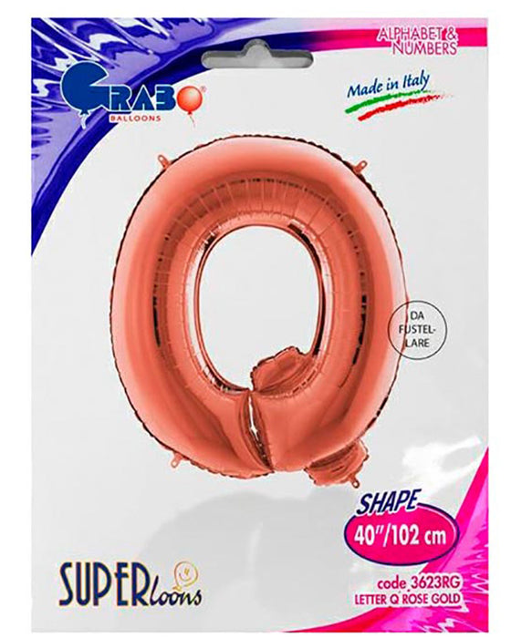 Riesenbuchstabe Folienballon 40"/102cm | Rosegold #Q