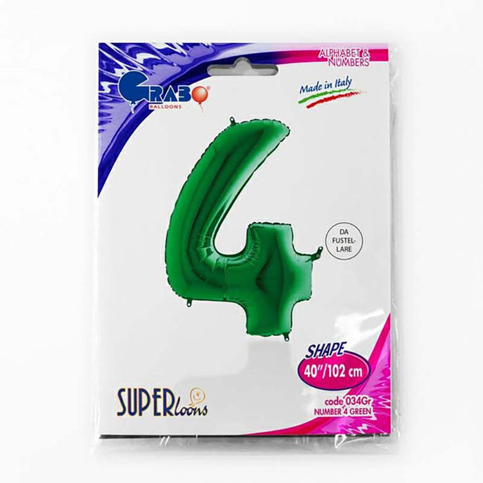 Riesenzahl Folienballon 40"/102cm | Grün #4