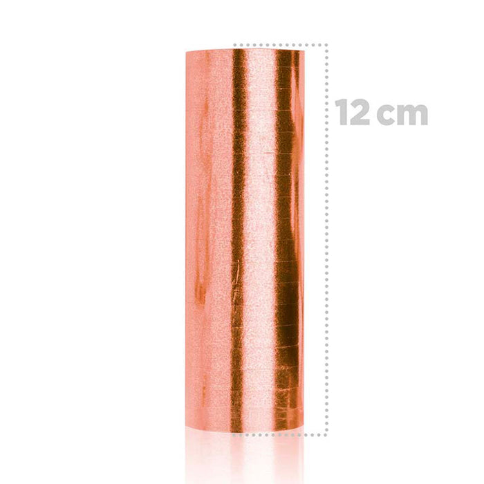 Luftschlangen "Metallic" 4m / 3 Rollen | Roségold