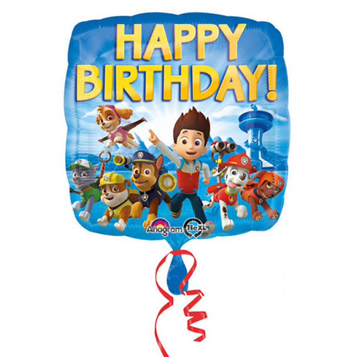ABC18 Folienballon "Happy Birthday" Paw Patrol S60 | Ø 45 cm