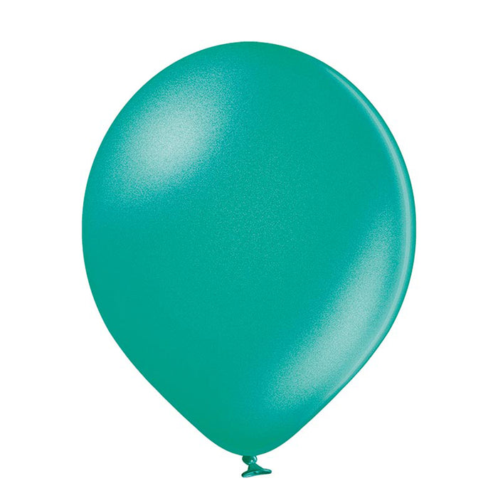 100 Stk. Luftballon Uni Metallic Ø 30cm | Türkis