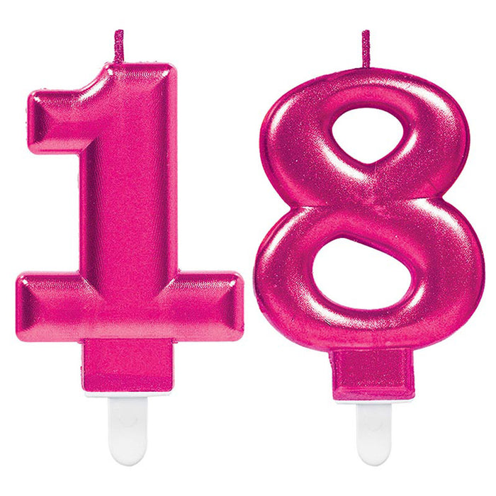 Kerzenzahlen #18 Pink