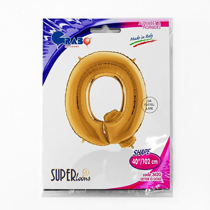 Riesenbuchstabe Folienballon 40"/102cm | Gold #Q