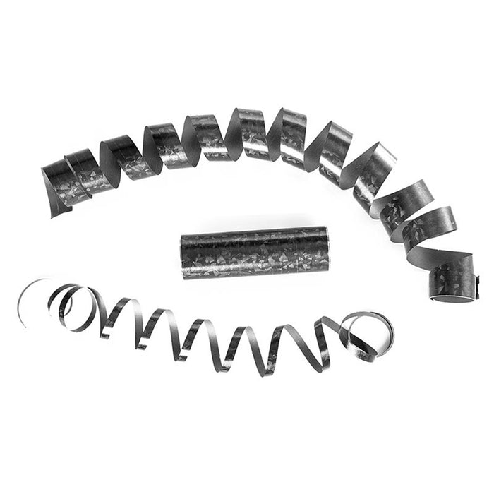 Luftschlangen "Holografisch" 4m / 1 Rolle | Schwarz