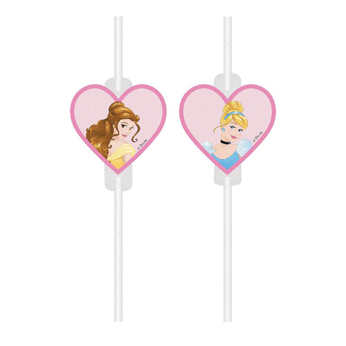 Strohhalm Papier Disney Princess 4Stk.