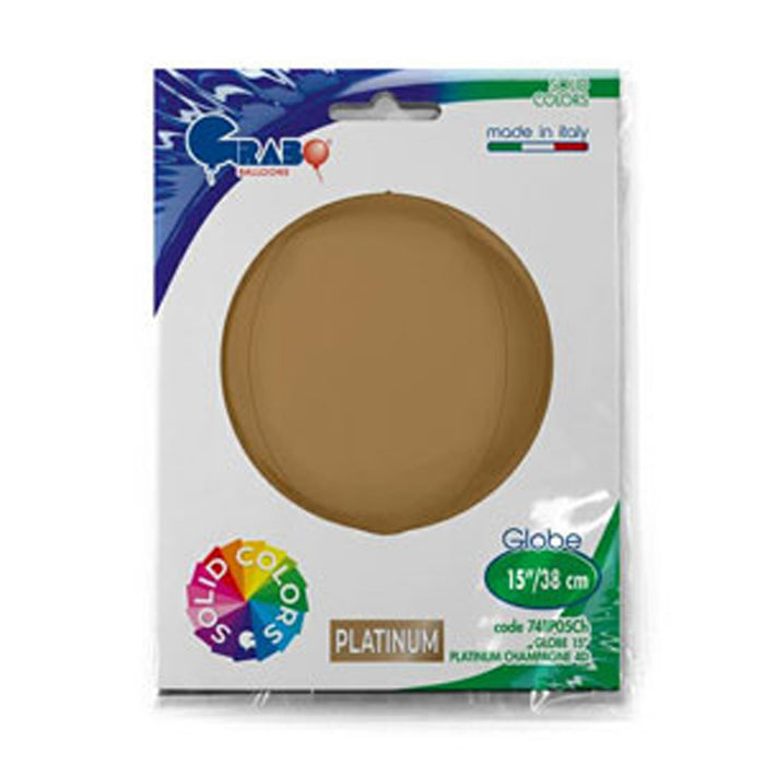 Orbz 4D Globe Platinum Champagne 38 cm Bulk