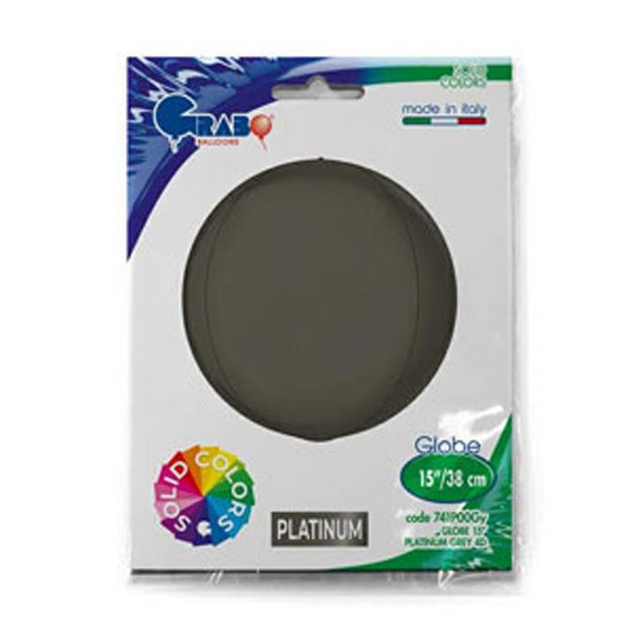 Orbz 4D Globe Platinum Gray 38 cm Bulk