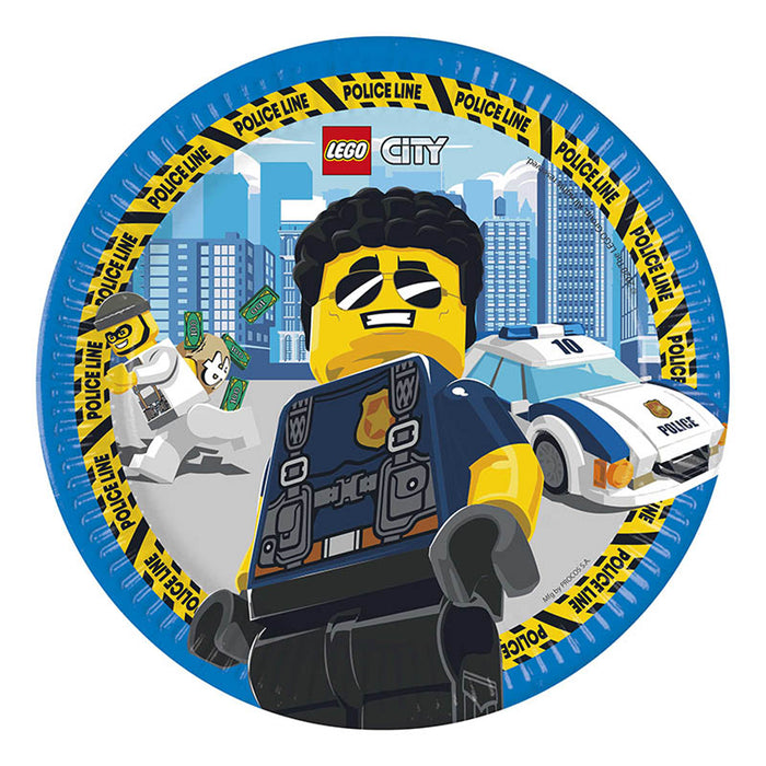 Pappteller Lego City 23cmØ/8 St. FSC Neu
