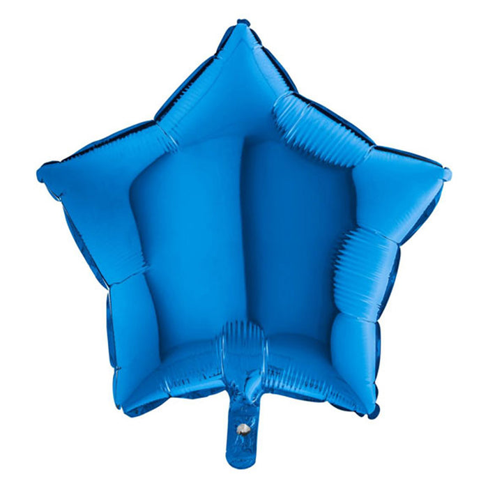 ABC18 Stern Folienballon Uni | Ø 46 cm Blau