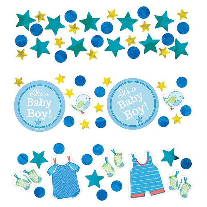 Konfetti Metall 34g Baby Boy Blau Babyparty Dekoration für Jungs
