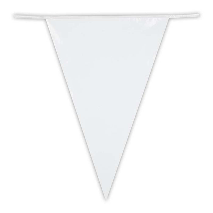 Wimpelkette PE 20x30cm L: 10m | Weiß