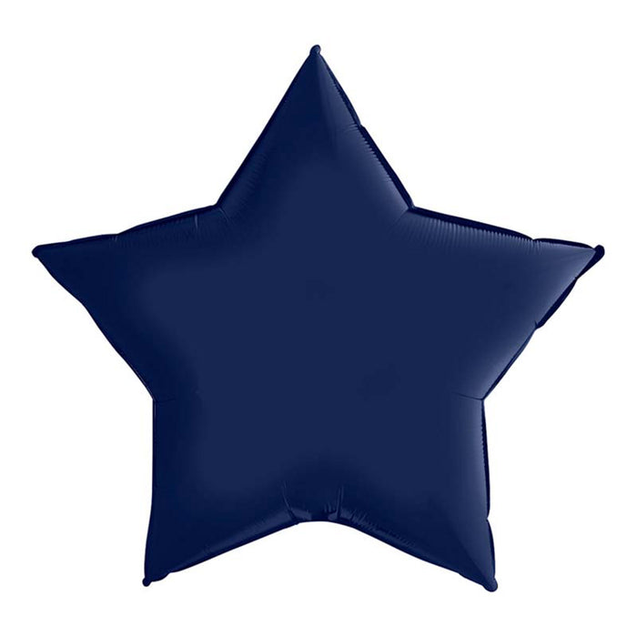 Uni 36 Stern ca. 91 cm ø Blue Navy Satin