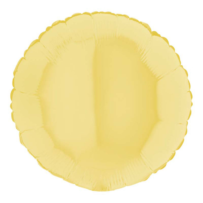 Folienballon Lose - Uni Rund ø 46 cm | Gelb Matt