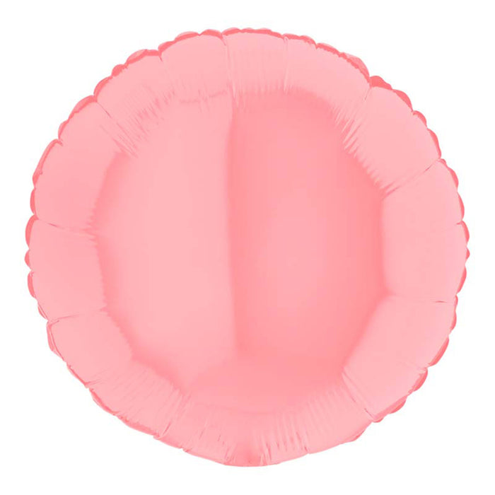 Folienballon Lose - Uni Rund ø 46 cm | Pink Matt