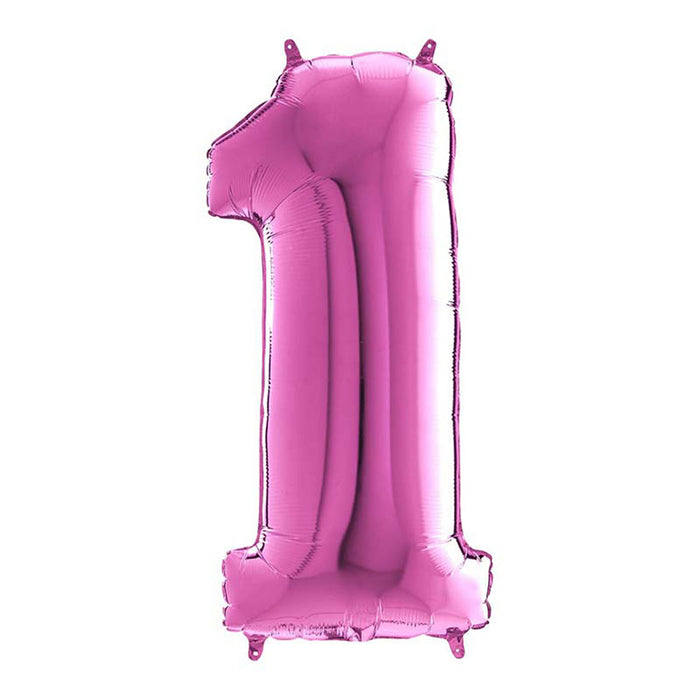 Riesenzahl Folienballon 26"/66cm | Pink #1